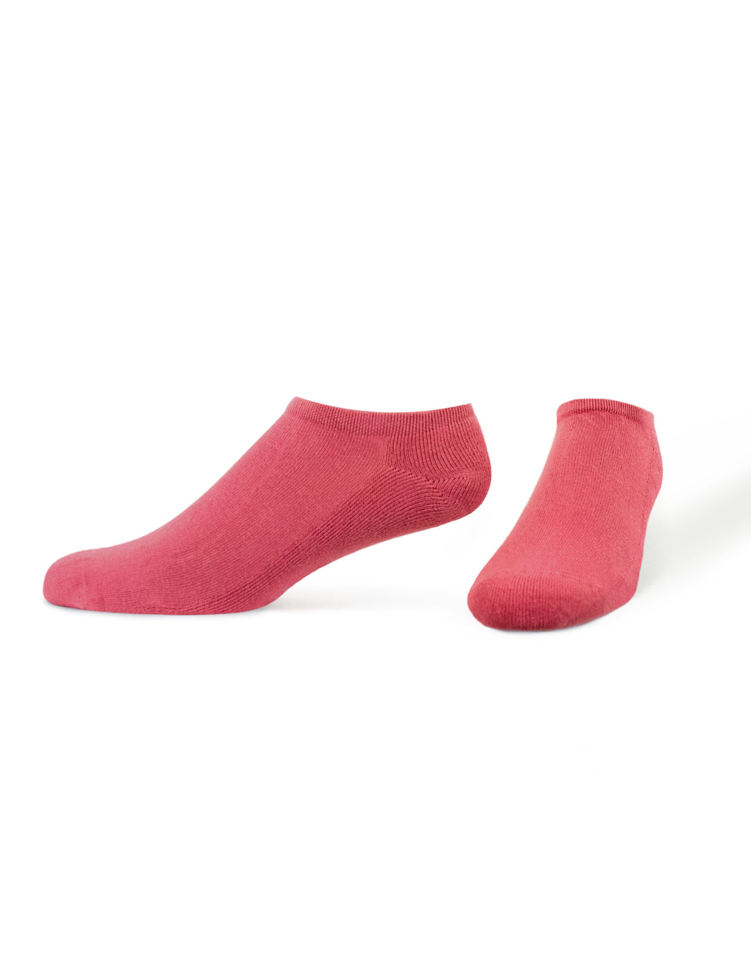 Pair of red socks on a white background