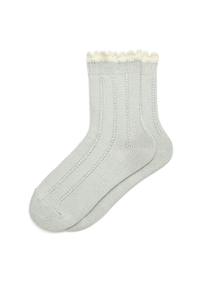 Scallop Tipped Boot Sock One Size