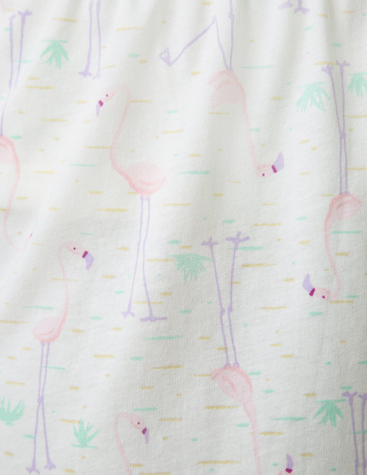 Flamingo pattern on a white background