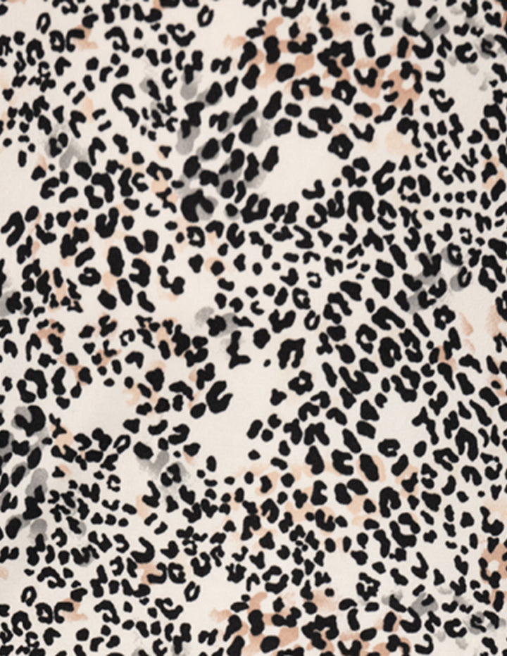 A close-up of an animal print fabric.