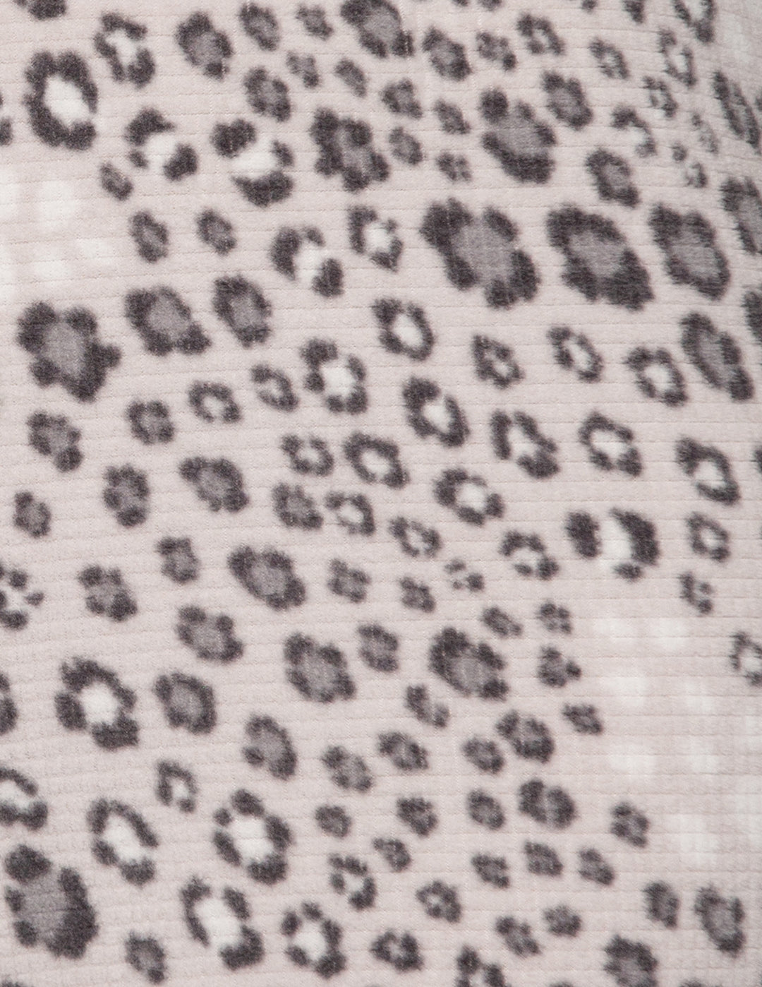 Leopard print on a waffle knit fabric.