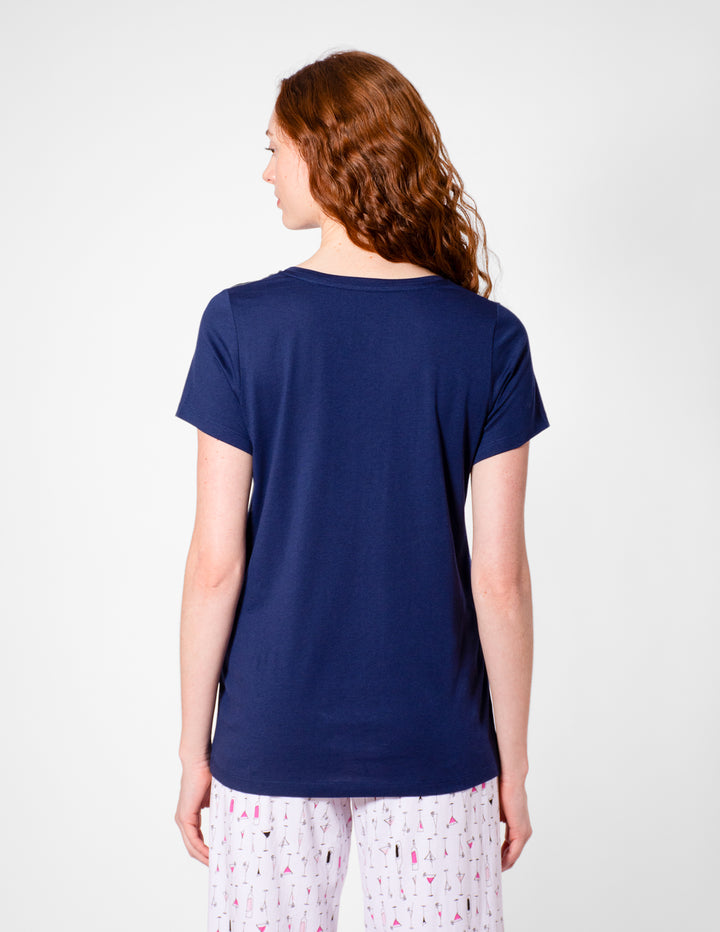 SleepWell V-Neck Short Sleeve Tee