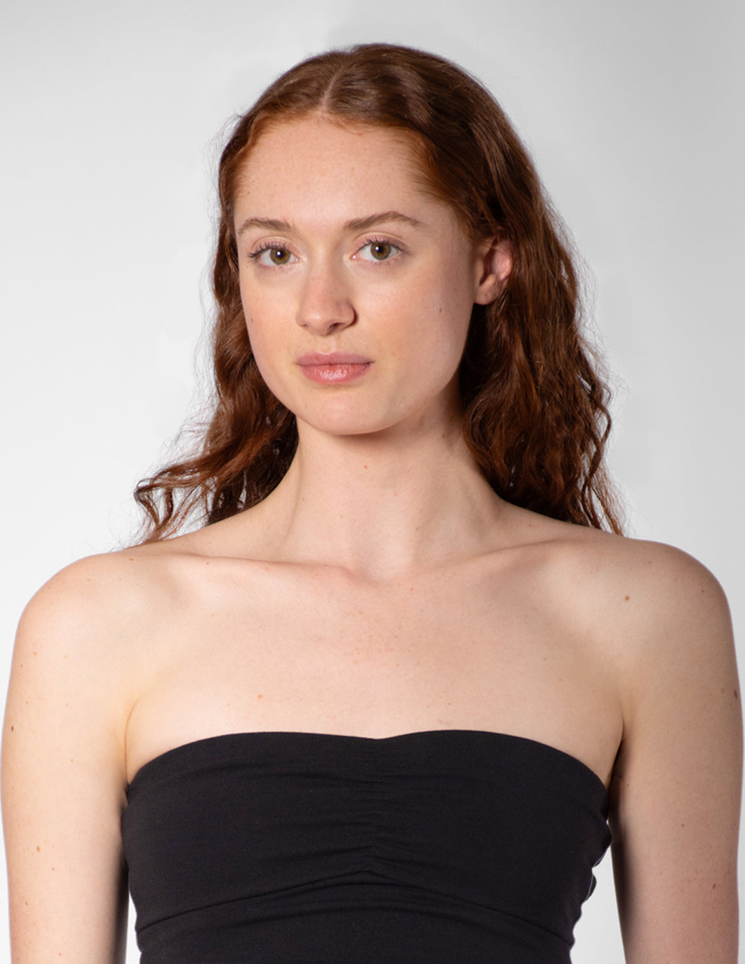 Ruched Blackout Cotton Midriff Bandeau
