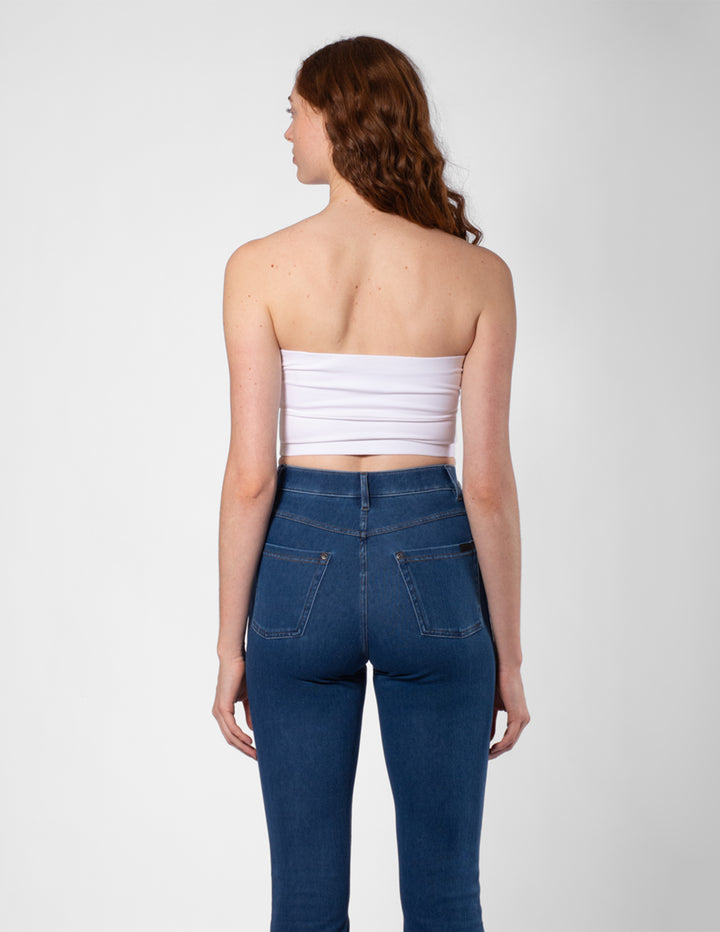 Ruched Blackout Cotton Midriff Bandeau