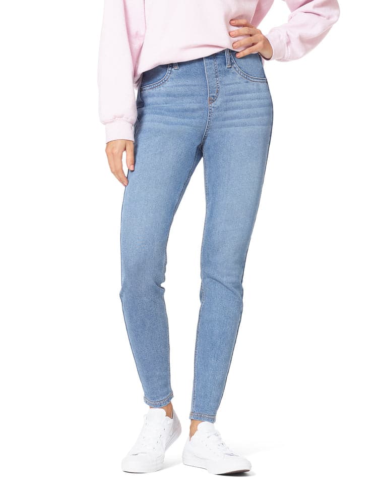 Flannel Lined Denim Leggings HUE