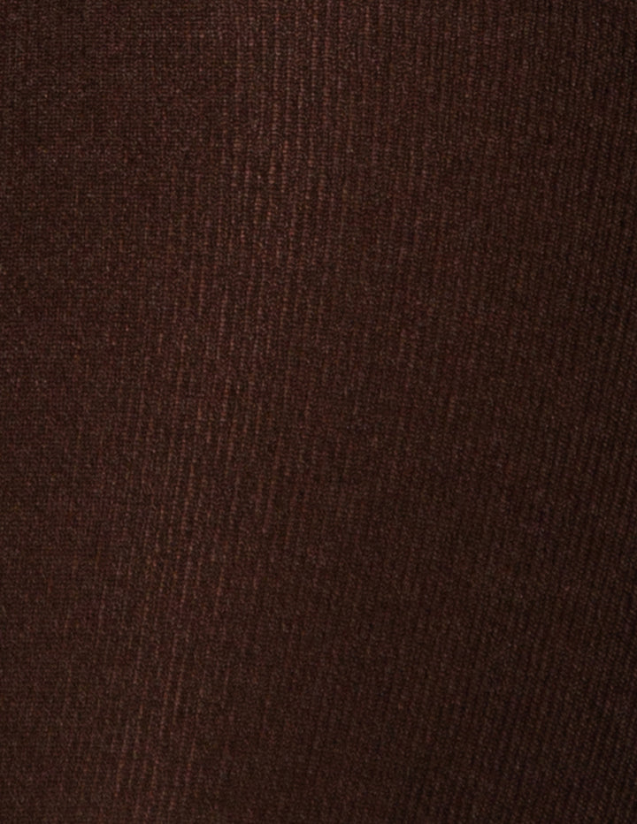 A close-up of a dark brown fabric.