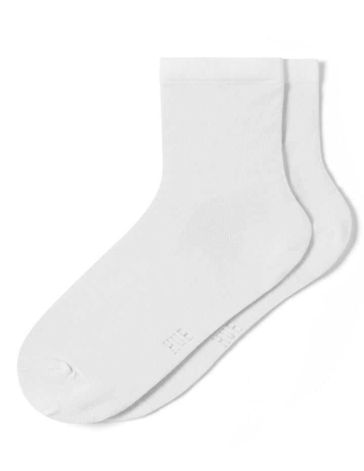 White sock on a white background