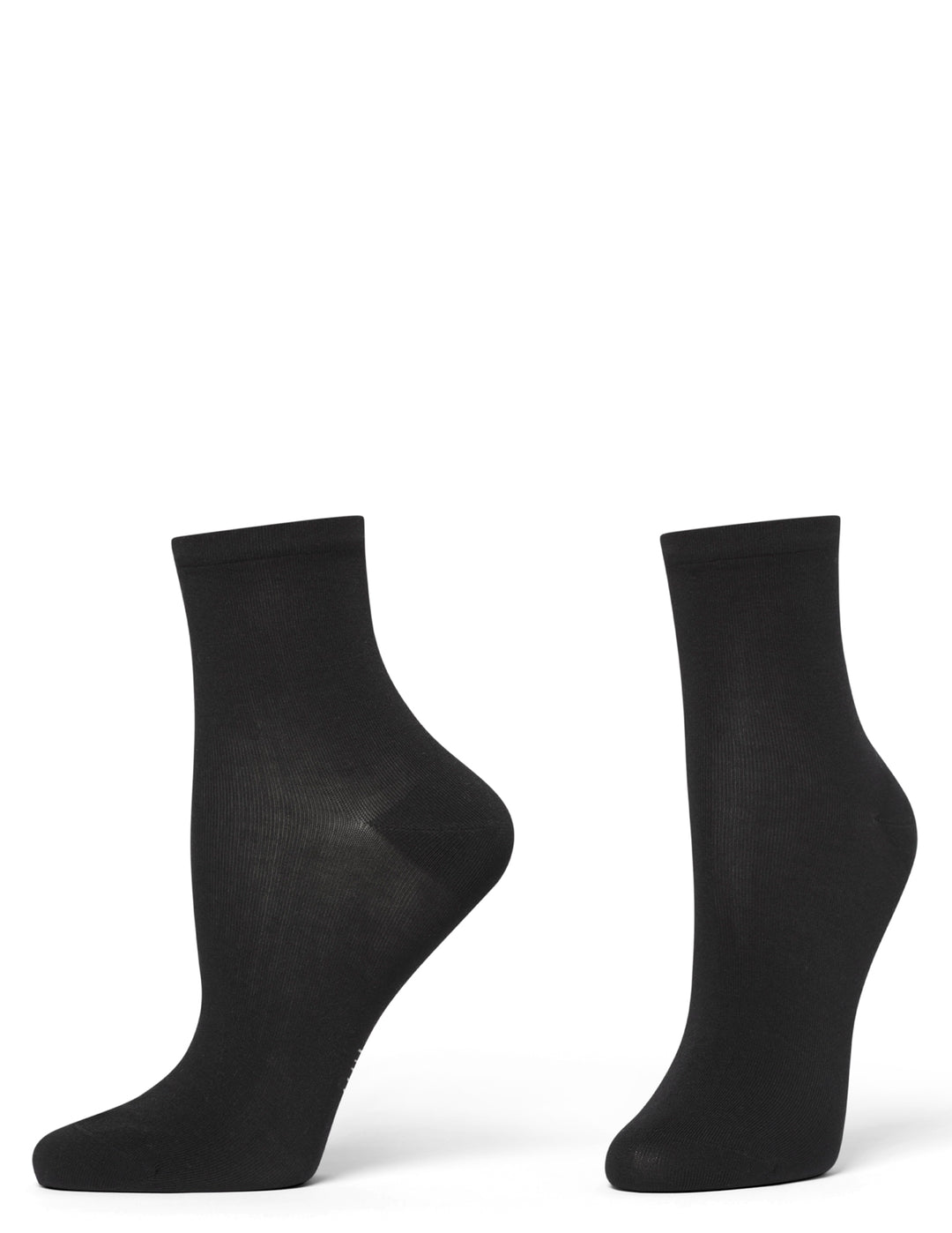 Pair of black socks on a white background