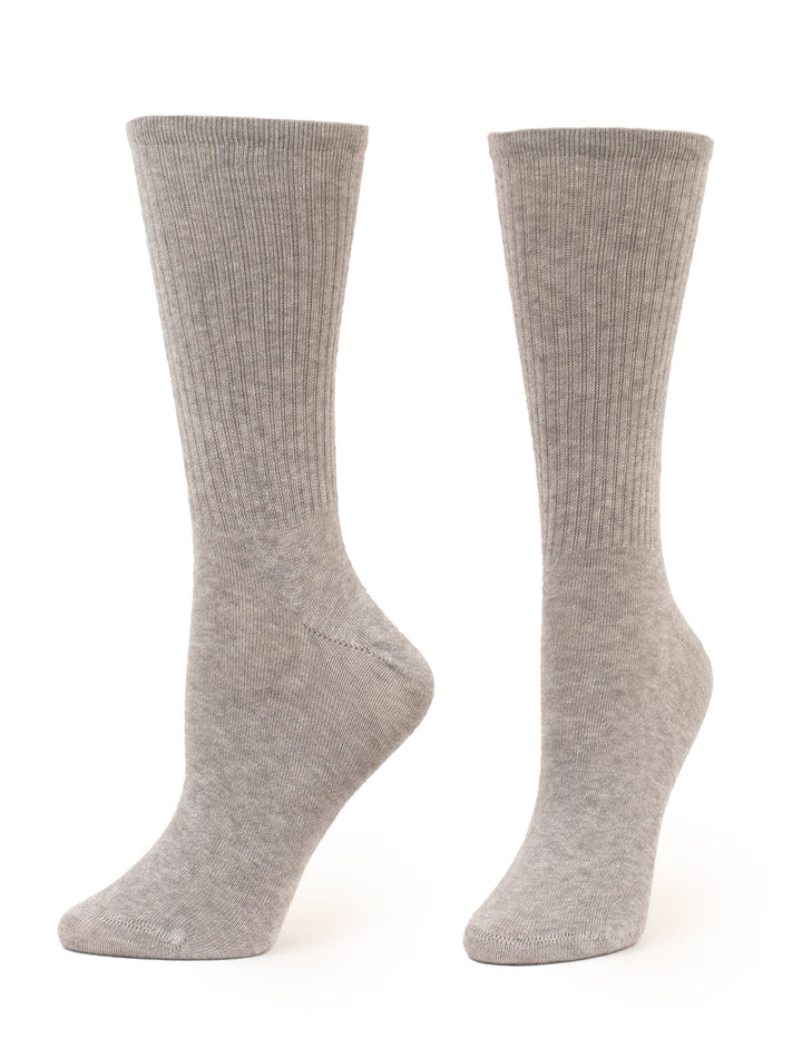 Must Have Crew in Oatmeal Heather on foot form