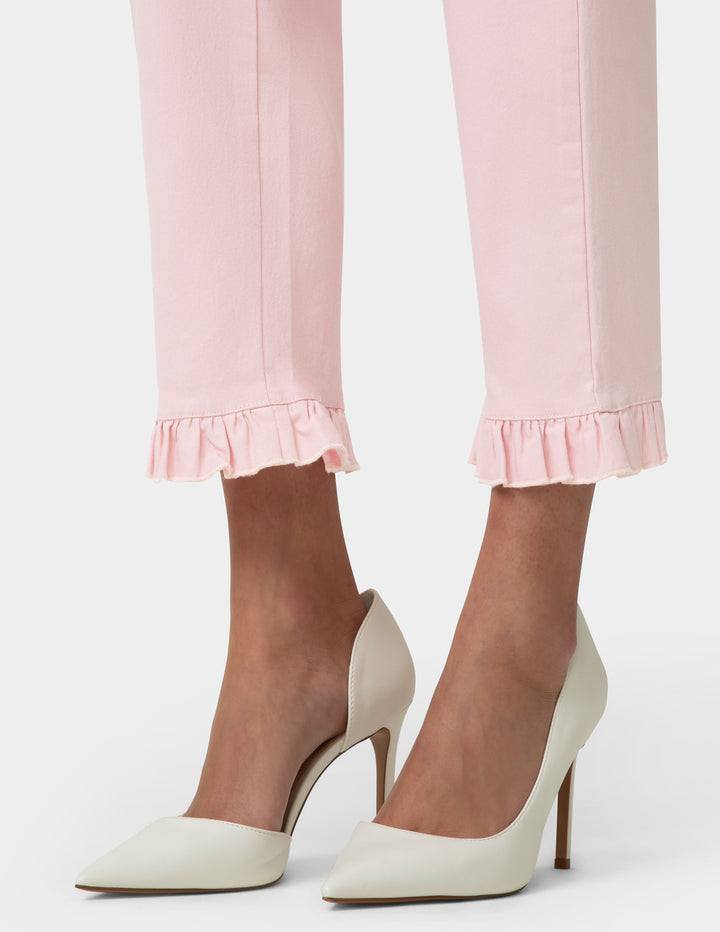 Ruffle Denim Skimmer