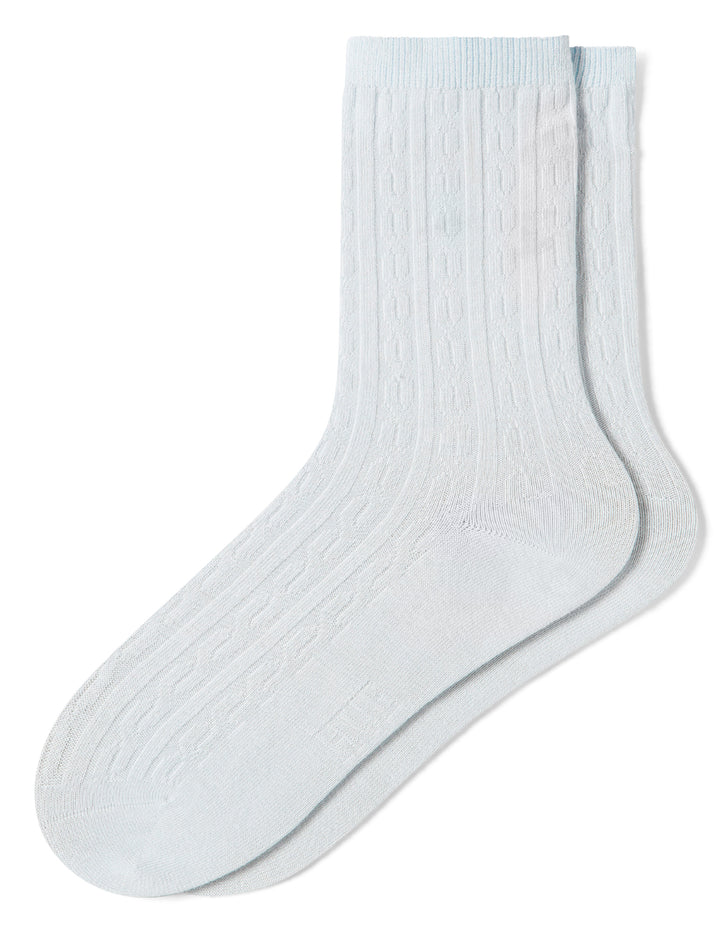 Light blue socks on a white background
