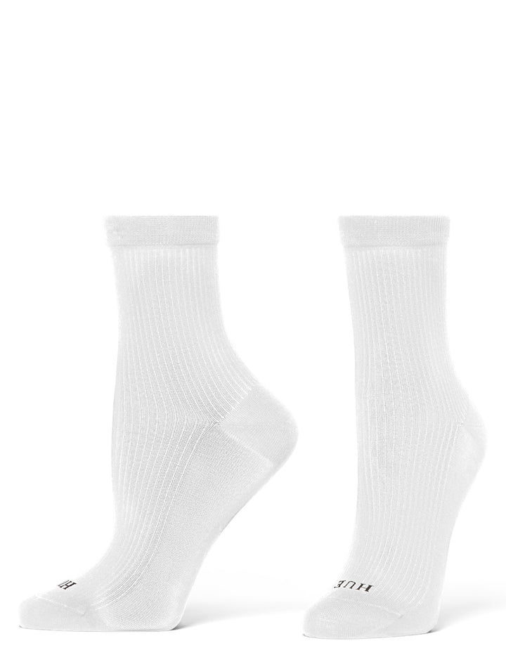 Two white socks on a white background