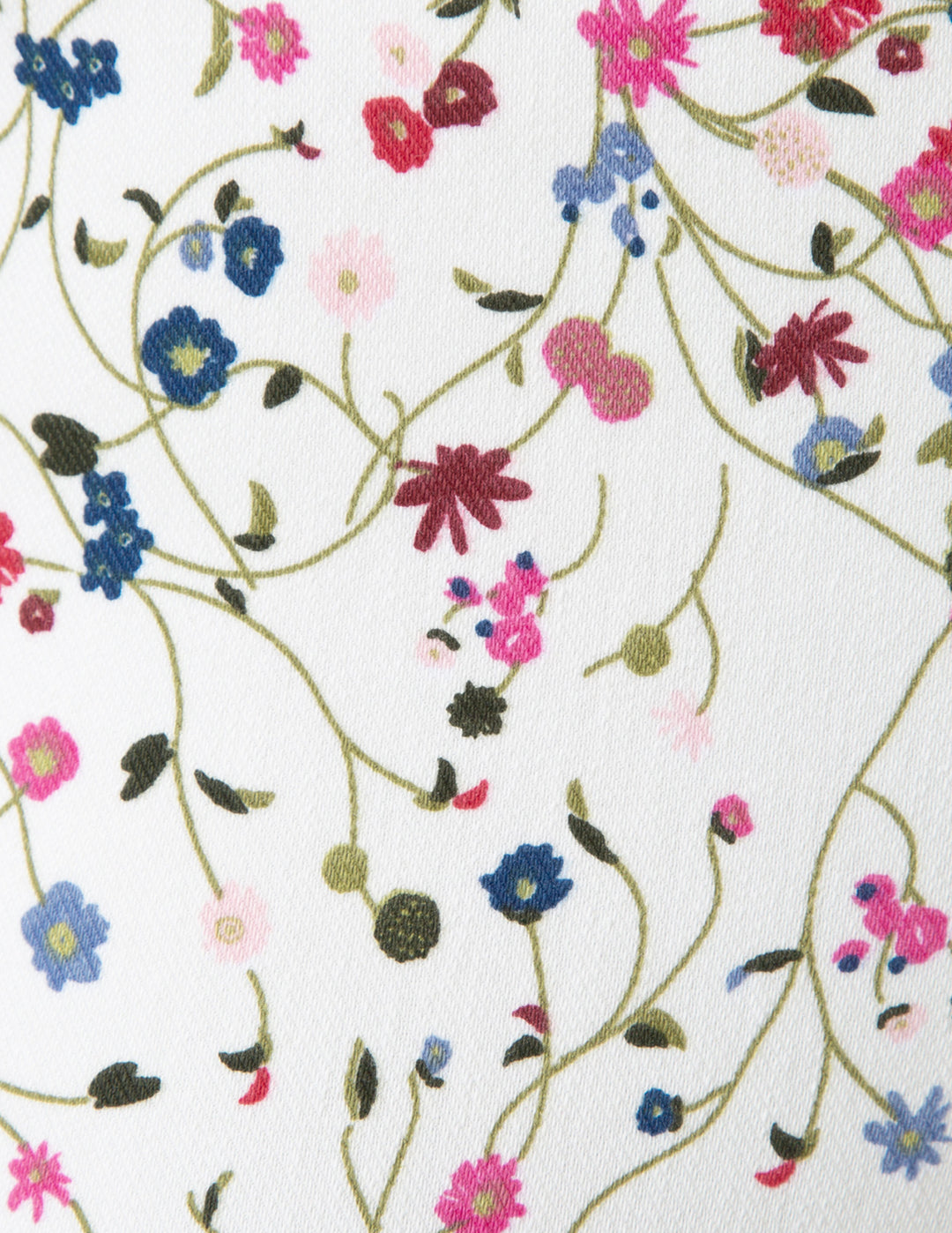 Floral embroidery pattern on a white background