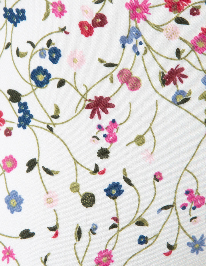 Floral embroidery pattern on a white background