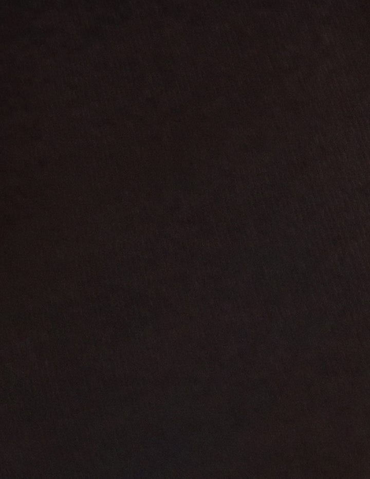 A close-up texture shot of a solid black fabric, showing a fine woven or knit pattern.
