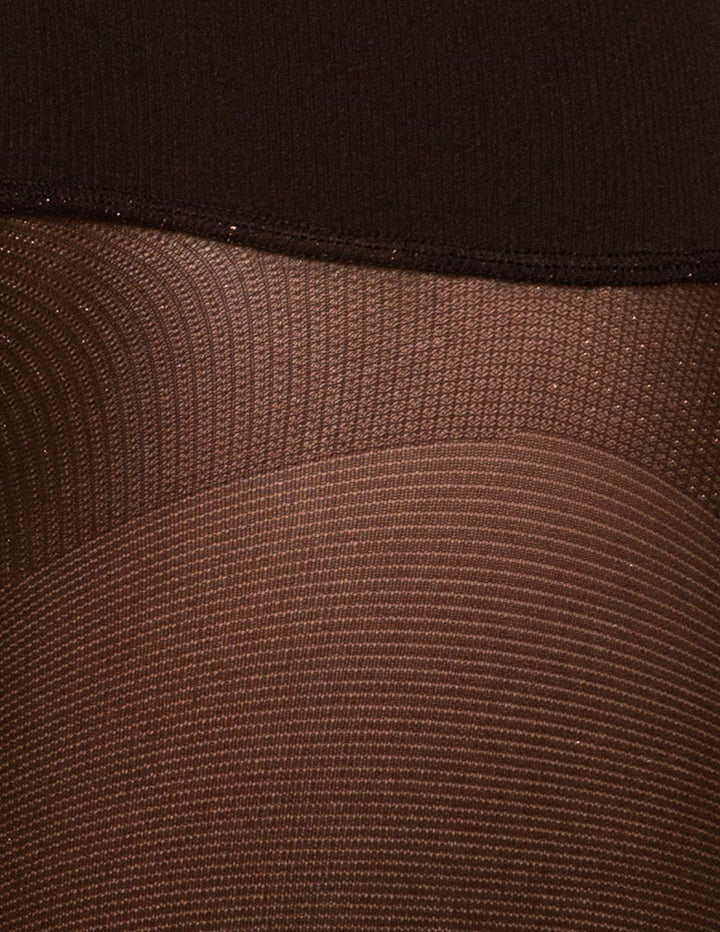Brown lurex fabric material.