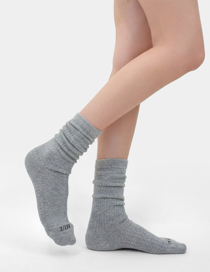 Air Cushion Sport Scrunch Crew Socks 2 Pair Pack