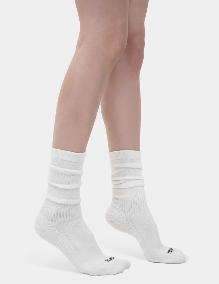 Air Cushion Sport Scrunch Crew Socks 2 Pair Pack