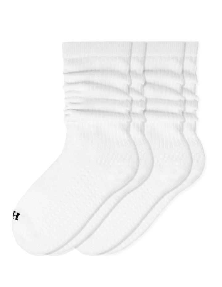 White socks on a white background