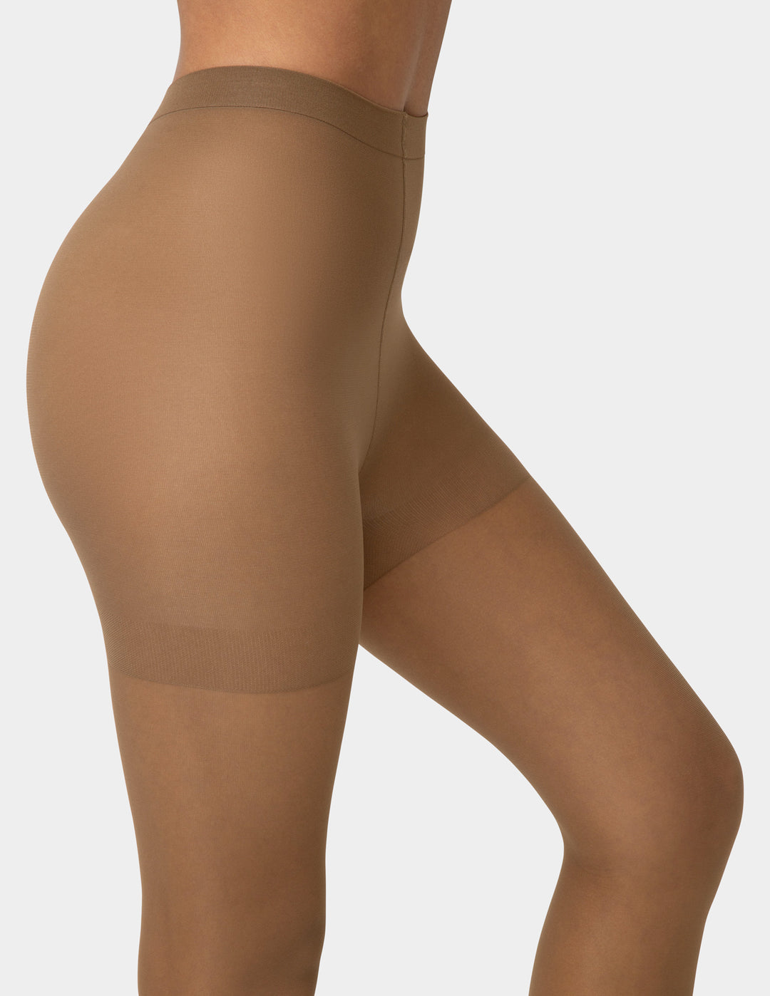 Brown shapewear leggings on a white background