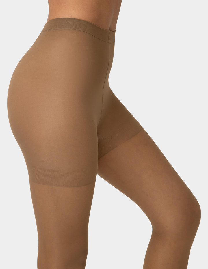 Brown shapewear leggings on a white background