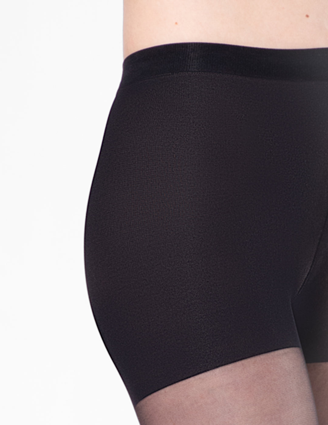 Black underwear on a white background