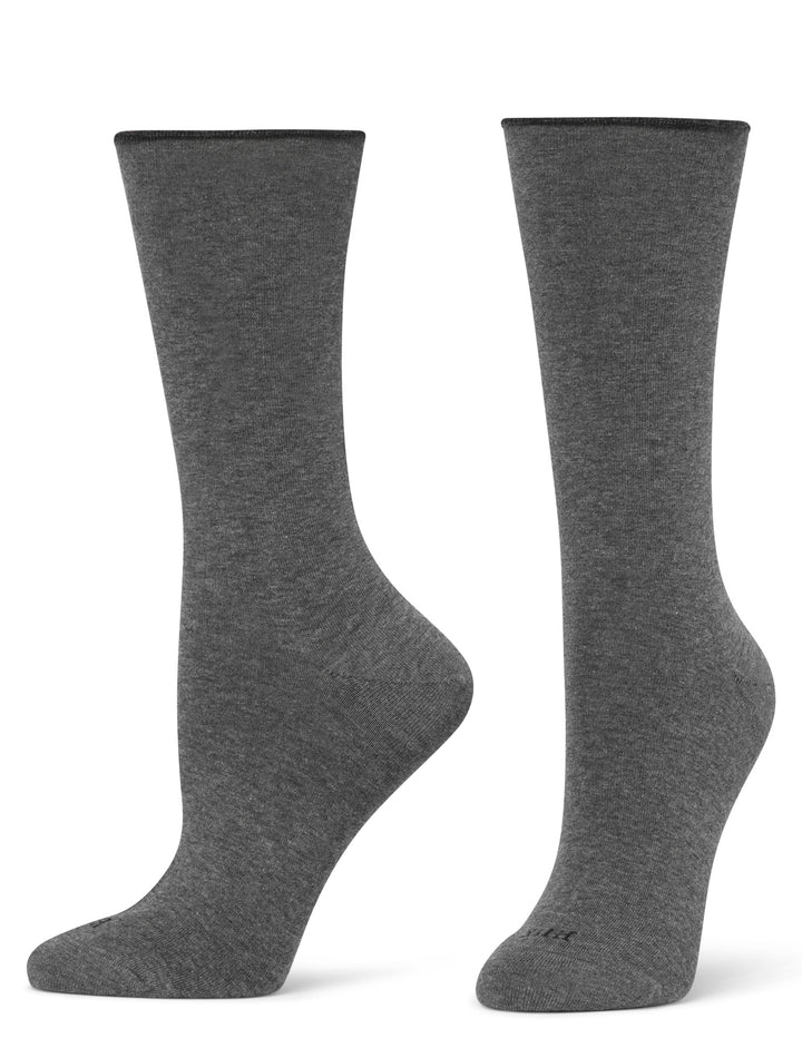 Pair of gray socks on a white background