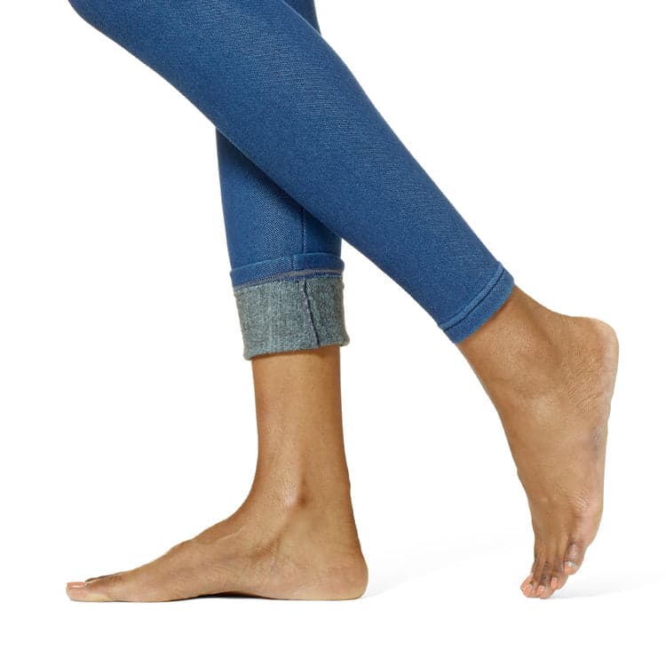 Cozy Denim Legging with Faux-Fur Lining