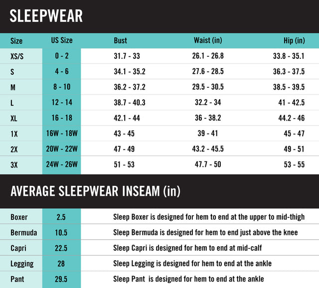 Size Charts HUE