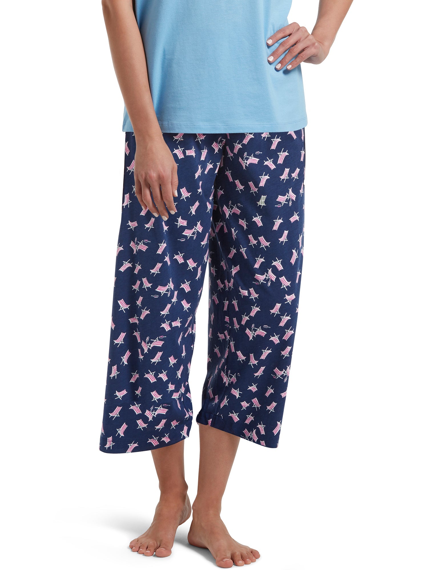 SleepWell Beach Chair Sleep Capri Pajama Pant | HUE