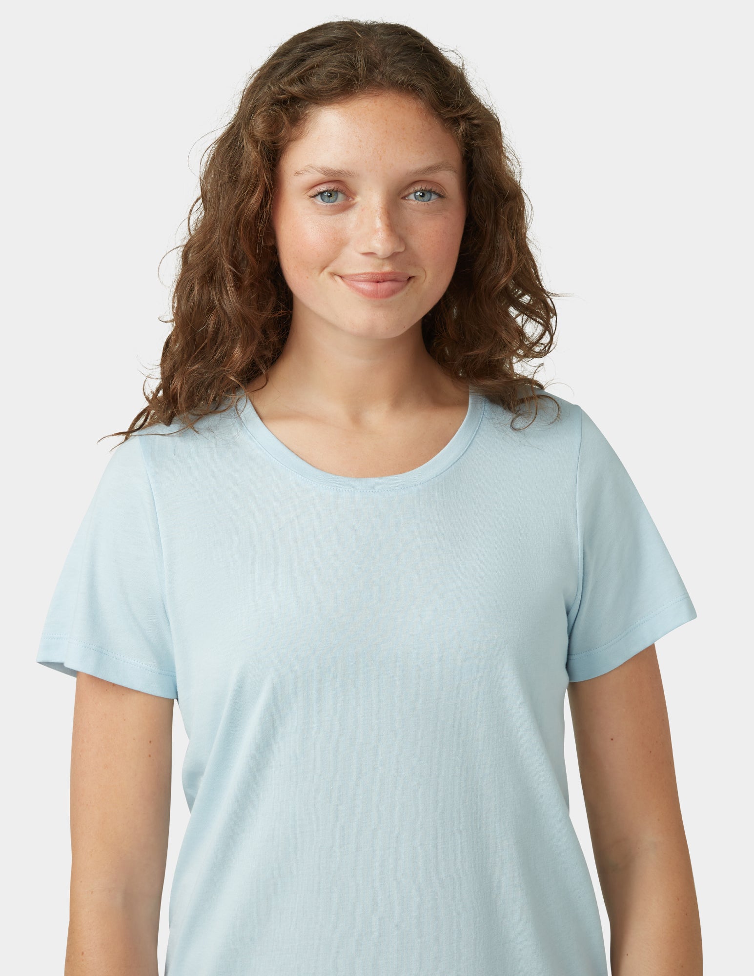 Solid Short Sleeve Scoop Neck PJ Tee – HUE
