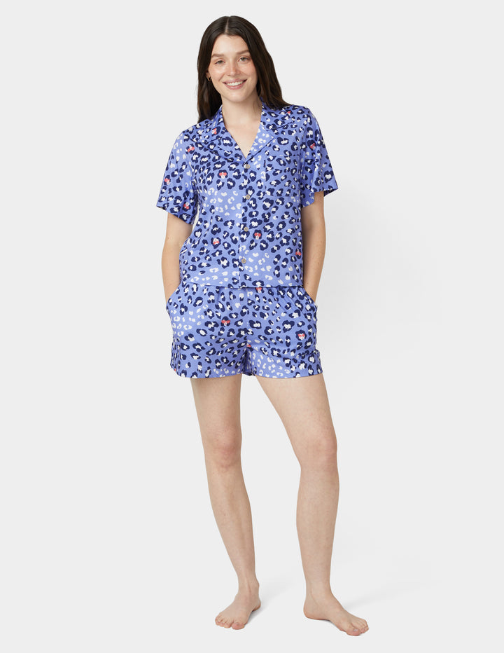 Short Sleeve Notch Collar PJ Set