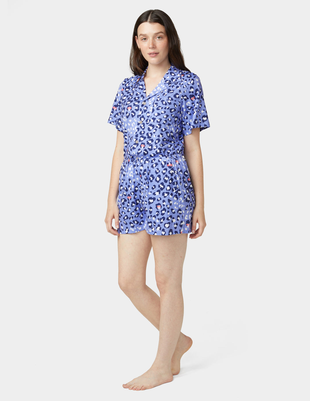 Short Sleeve Notch Collar PJ Set