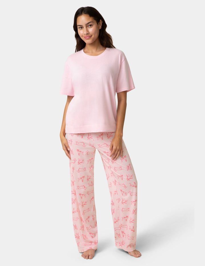 Short Sleeve Cotton Candied Boxy PJ Tee
