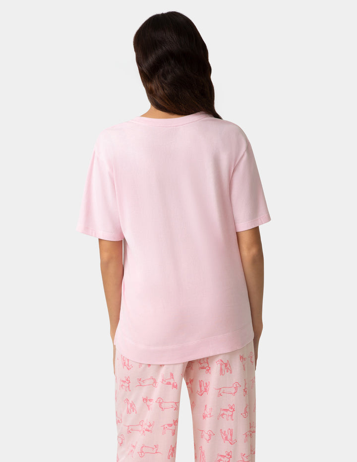 Short Sleeve Cotton Candied Boxy PJ Tee