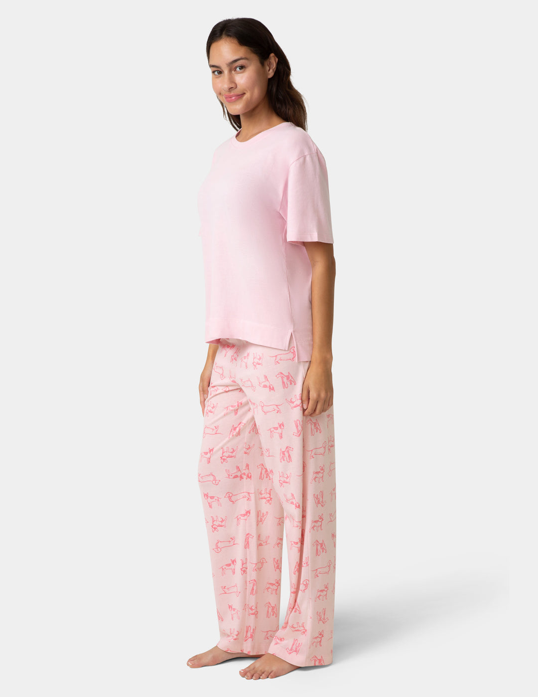 Short Sleeve Cotton Candied Boxy PJ Tee