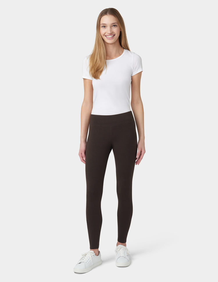 thumbnail image 2 of HUE Women's Blackout Cotton Capri Leggings - Wide Waistband Comfort 2 of 11
