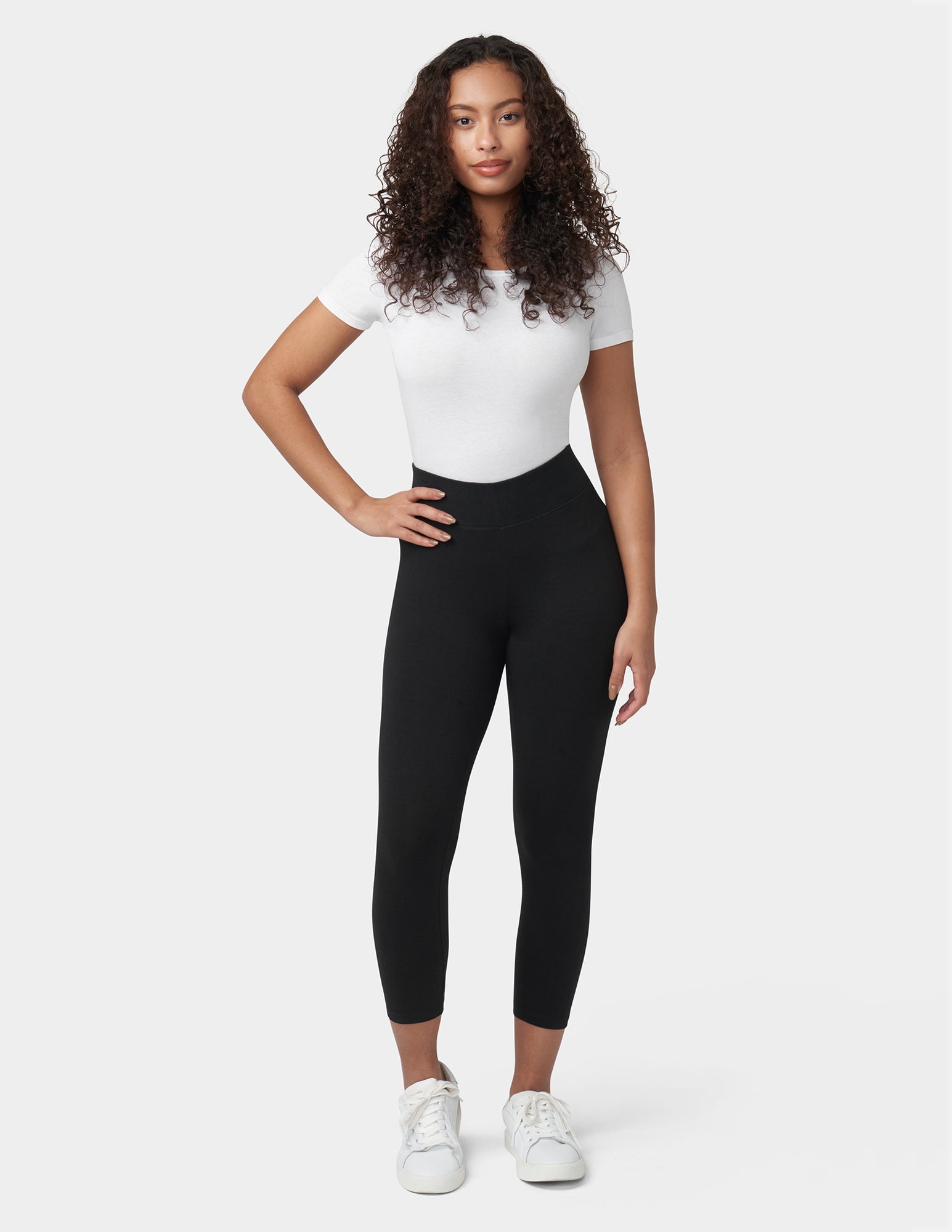 Black Capris Ultra Soft Brushed Capri Basic Regular/Plus Leggings Capri ...