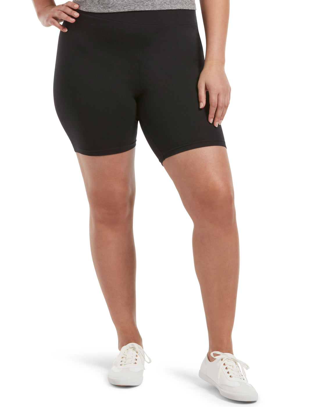 Hi Waist Blackout Cotton Bike Shorts – HUE - Main Image