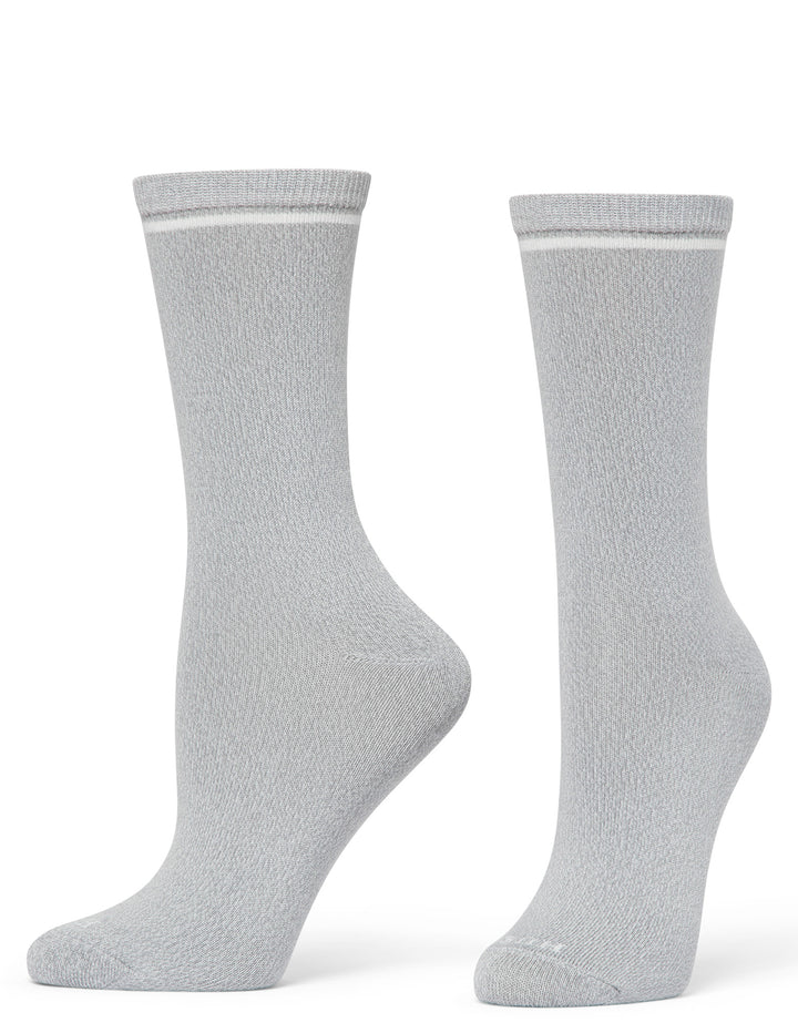 Pair of gray socks on a white background