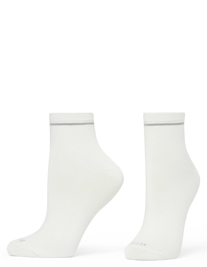 Two white socks on a white background