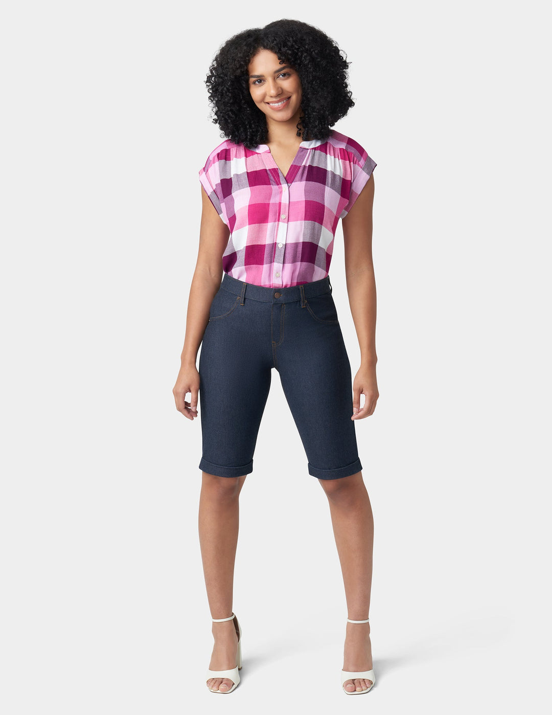 Cuffed Essential Denim Short – HUE - Main Image