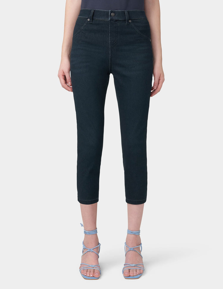 Hi-Rise Ultra Soft Denim Capri Legging | HUE