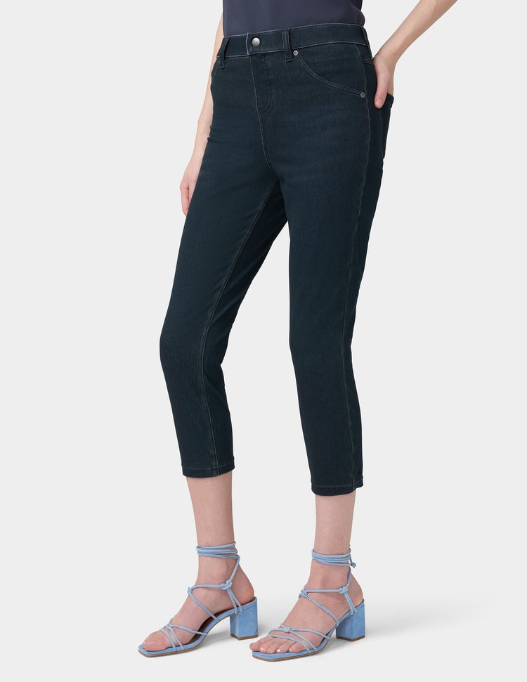 Hi-Rise Ultra Soft Denim Capri Legging | HUE