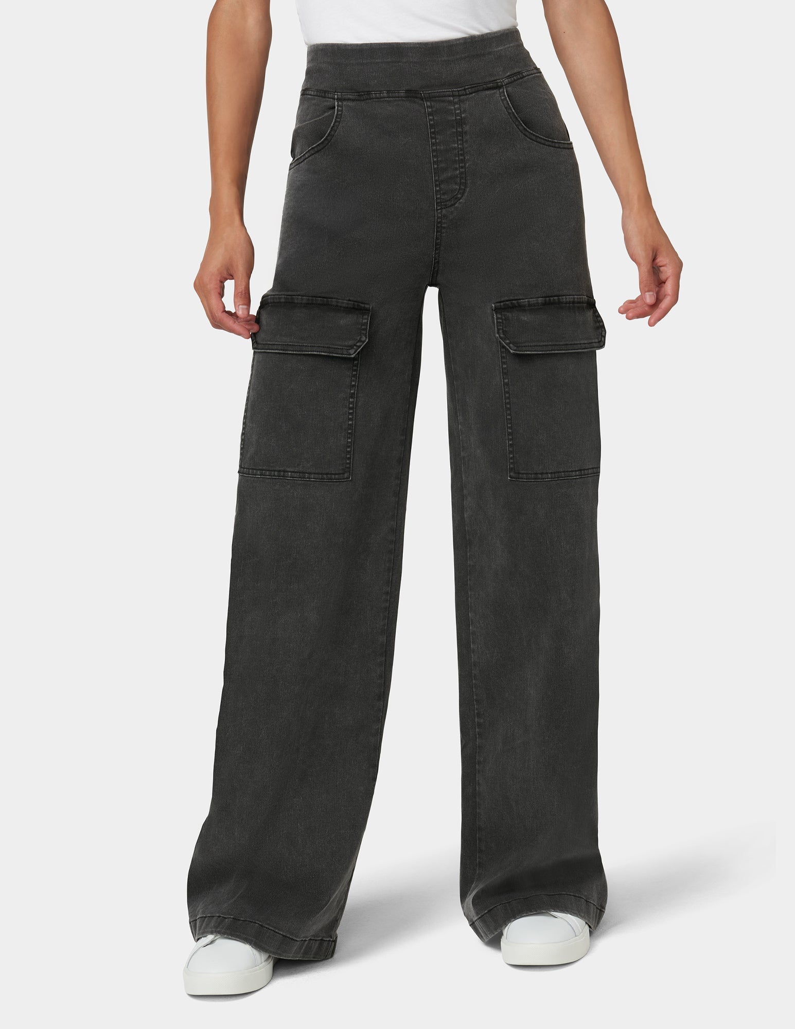Wide Leg Denim Cargo – HUE