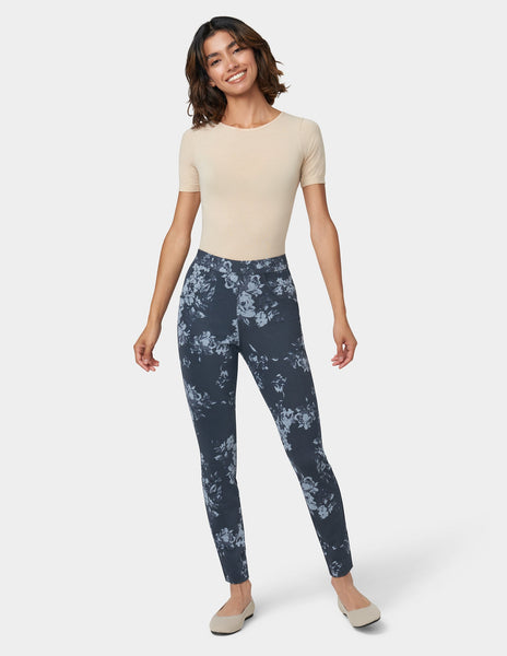 Indiamart Navy Blue Cotton Leggings Hue Floral Leggings Blue