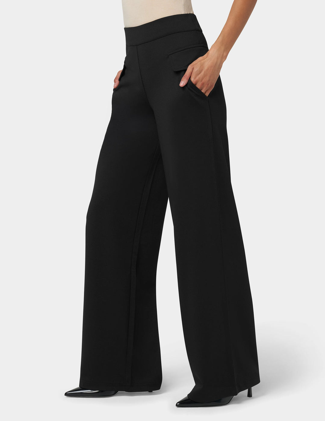HUE Store - Ponte Wide Leg Pant, Black, Size: S HUE Store - Ponte Wide Leg Pant, Black, Size: S
