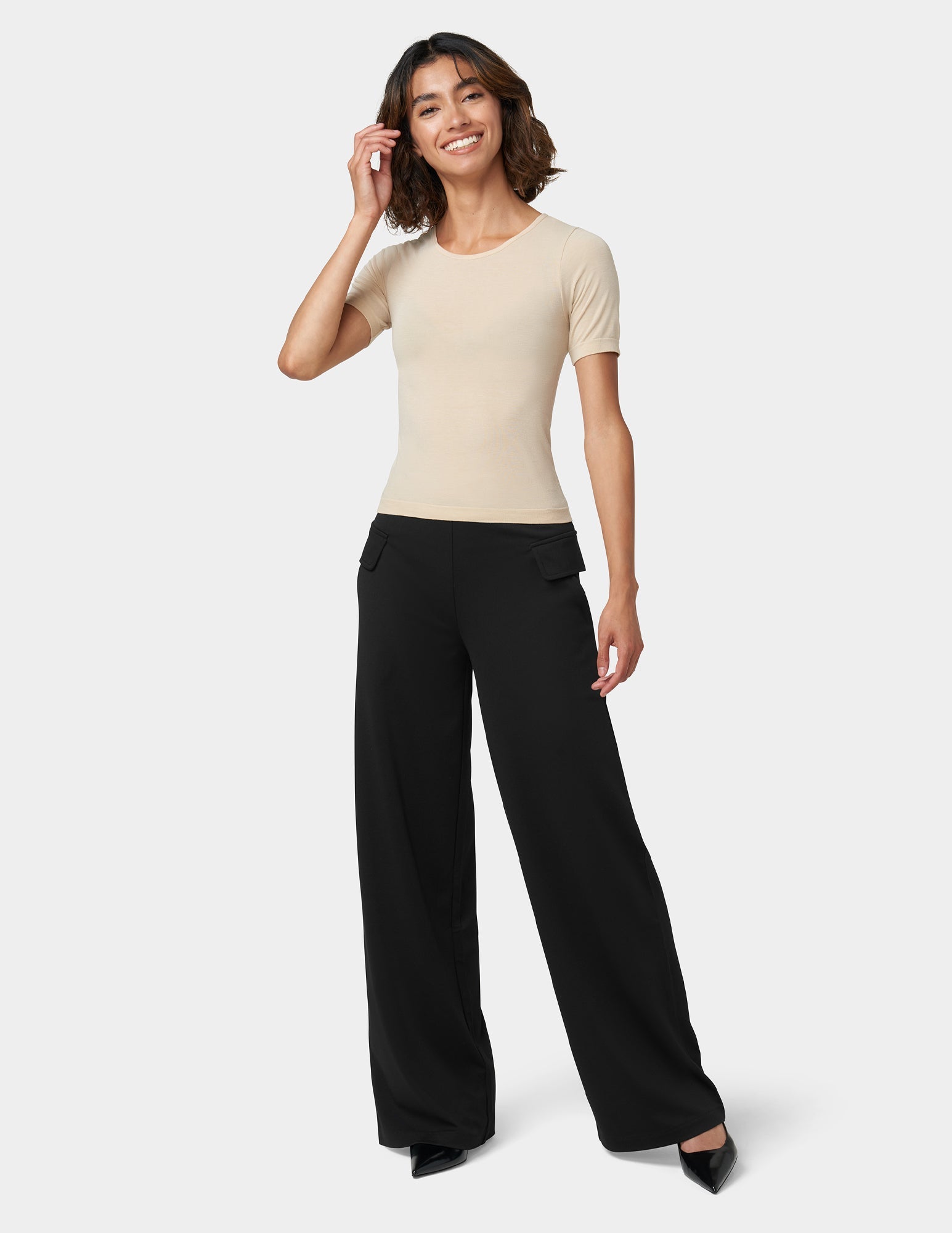 Ponte Wide Leg Pant – HUE