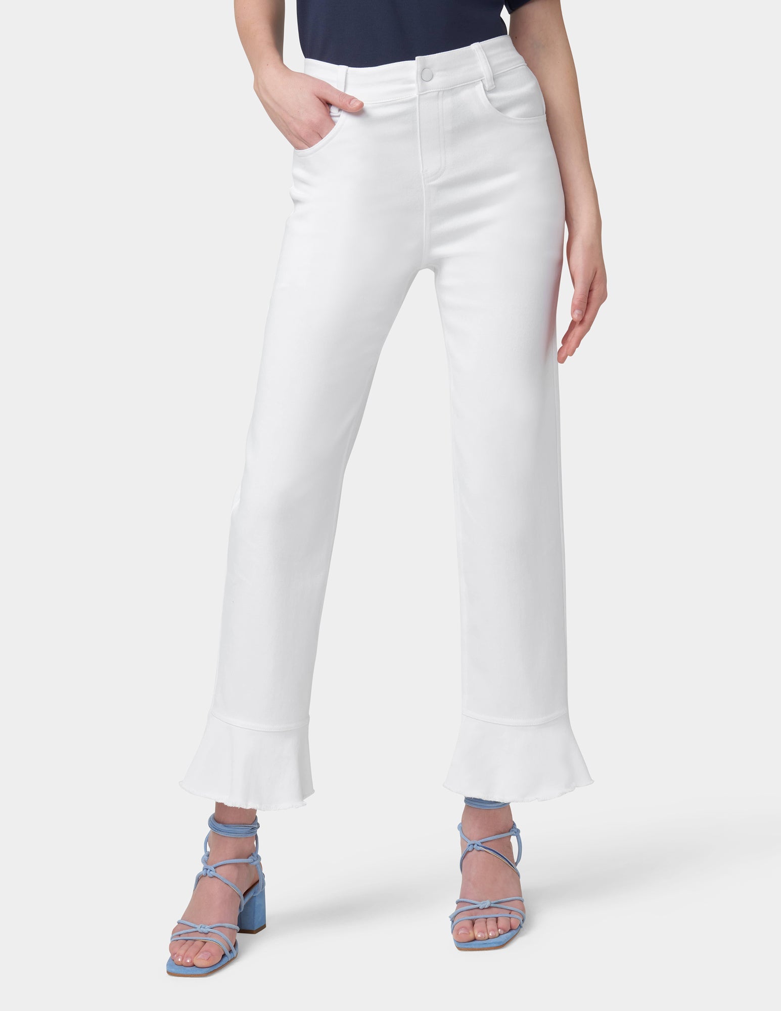 Ruffle Hem Denim Skimmer – HUE