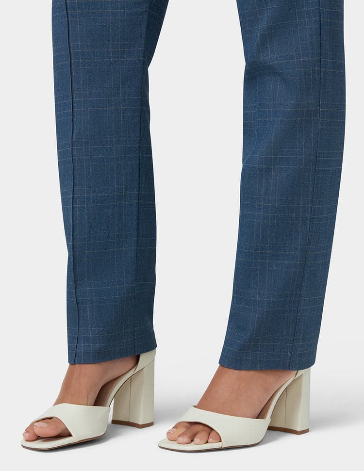 Windowpane Pull-On Trousers